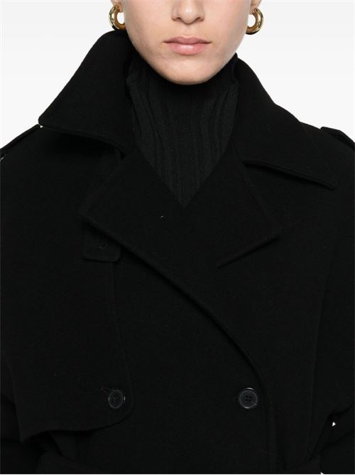 Double-breasted coat with belt THE NINA STUDIO | N9277PARMABLACK